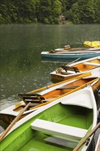 Rowing boats, Freibergsee, near Oberstdorf, Allgäu, Bavaria, Germany, Europe