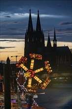 Happy Colonia funfair, Corona-compliant funfair at the Deutzer Werft, on the Rhine, Cologne