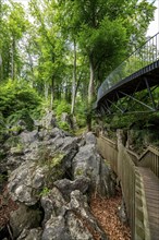 The Felsenmeer in Hemer, Sauerland, geotope, with rugged rock formations, nature reserve, North