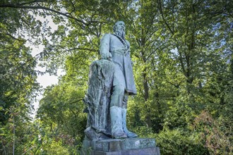 Monument, gymnastics father Friedrich Ludwig Jahn, Hasenheide, Neukölln, Berlin, Germany, Europe