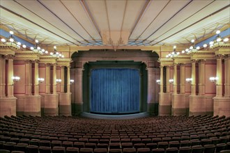 Auditorium, hall, interior view of the Richard Wagner Festival Theatre of the Bayreuth Festival on