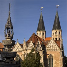 Altstadtmarkt, the central square of the Altstadt district, traditional island, Braunschweig, Lower