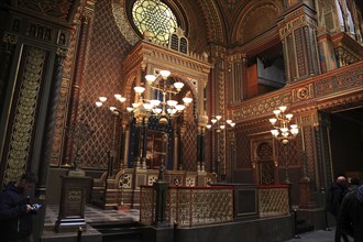 Interior view, Spanish Synagogue in the Josefstadt district of Prague, Czech Republic, Europe