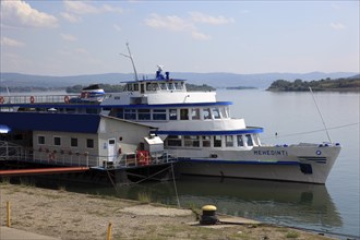 Little Wallachia, landing stage on the Danube near the town of Drobeta Turnu Severin, Romania,