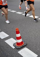 Athletics, running, runners, marathon, pylons, asphalt, Stuttgart Run 2024, Stuttgart,