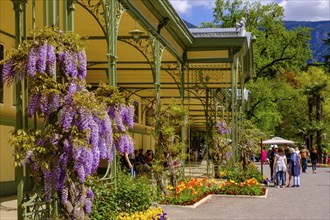 Historic Wandelhalle, Passer Promenade, Merano, South Tyrol, Italy, Europe