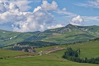 Mountain panorama on the Transalpina high road, Transylvanian Alps, in the southern Carpathians