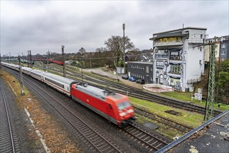 The Deutsche Bahn AG signal box in Mülheim-Styrum, controls train traffic on one of the busiest