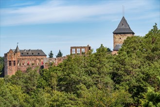 Nideggen Castle, above the Rur Valley, keep, Eifel, North Rhine-Westphalia, Germany, Europe