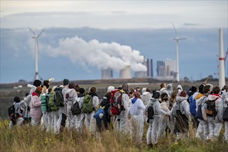 Protest action against the demolition of the village of Lützerath in the Rhenish lignite mining