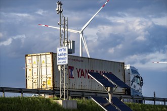 Test track of RWTH Aachen University, for autonomous driving, on the A44 motorway, 11 sensors on a