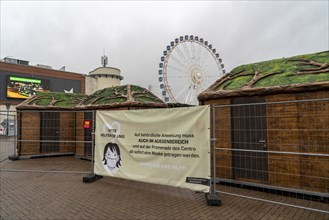 The Christmas market at the Centro shopping centre, set up but closed due to the 2nd lockdown