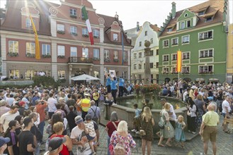 Protesting members of PETA, Germany's largest animal rights organisation, Fishermen's Day in