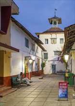 Entrance and Clock tower, Paradesi Synagogue, Matancherry, Jew Town, Cochin, Kerala, India, Asia