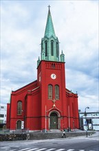 Red church, St Petri kirke, Stavanger, Norway, Europe