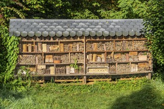 Model gardens in Grugapark, garden at the House of Bees, insect hotel, horticultural design of