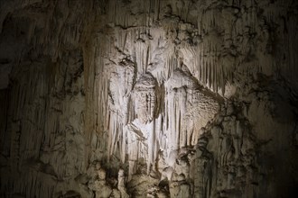 Stalactites in a stalactite cave, Terciopelo Cave, Barra Honda National Park, Costa Rica, Central