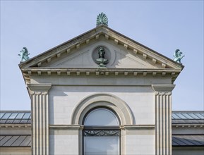 Building detail Hirschsprung Collection or Den Hirschsprungske Samling, Museum of Fine Arts, with