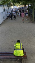 Security forces and barriers at the museum festival on the banks of the Main, Frankfurt am Main,