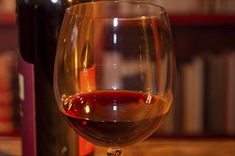 Close-up of a glass of red wine