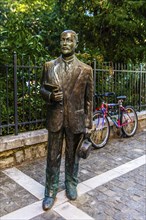 Statue of Italo Svevo, by Nino Spagnoli, considered the leading Italian novelist of the 20th