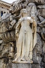 Fontana dei quattro continenti, Fountain of the Four Continents, Giovanni Mazzoleni, 1750, Piazza