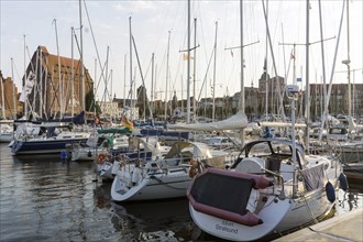 Sailing boats in the harbour of Stralsund, 12.09.2016