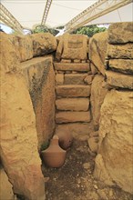 Tarxien neolithic megalithic prehistoric temple complex site, Malta, Europe