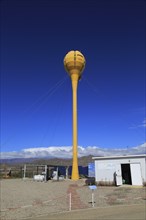 Heliostats reflect sunrays to receiver tower, solar energy scientific research centre, Tabernas,