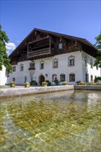 Village square, Kolsass, Inntal, Tyrol, Austria, Europe