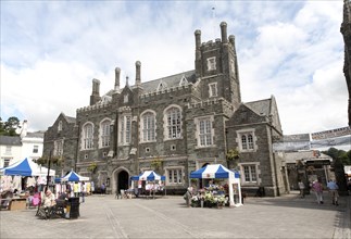 The Town Hall designed by architect Edward Rundle built 1864 In Bedford Square, Tavistock, Devon,