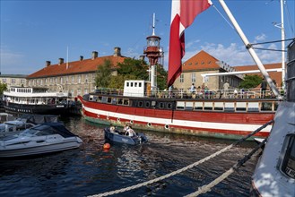 Frederiksholms Canal, former lightship Fyrskib No. XI, today catering, event location, Copenhagen,