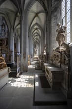 Aisle in Salem Minster, Salem, Lake Constance, Lake Constance district, Baden-Württemberg, Germany,