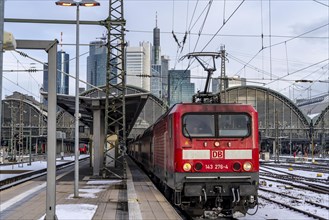 Frankfurt am Main main station, regional express, at the exit, Hesse, Germany, Europe