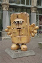 Sculpture Bernd the Bread, landmark of the KikA children's channel, children's channel, television