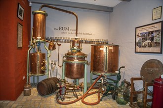 Distillation apparatus for the production of rum in the rum museum in Flensburg,