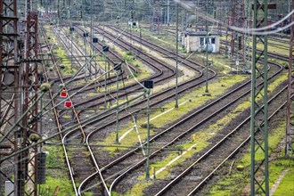 Track systems, shunting tracks, sidings, branches, the Mülheim-Styrum marshalling yard, on the