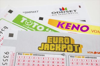 Tickets, Toto, Oddset, KENO from LOTTO, EURO JACKPOT 5 out of 50, gambling