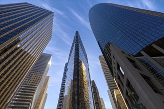 USA, Panoramic San Francisco financial district skyline in city downtown, North America