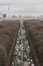 Road blockades, taken as part of the farmers' protests in Berlin, 15 January 2024. 10, 000