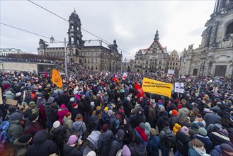 Several thousand people protested on Sunday in Dresden and elsewhere, against the AfD and in favour