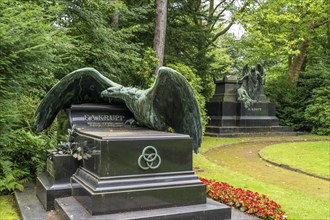 Bredeney cemetery, Krupp family cemetery, in Essen, North Rhine-Westphalia, Germany, grave of