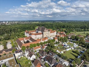 Aerial view of the Wiblingen monastery complex, former Benedictine abbey then castle and barracks,