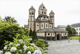 Romanesque monastery church, Benedictine Abbey Maria Laach, Eifel, Rhineland-Palatinate, Germany,