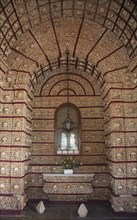 Capela dos Ossos, Bone Chapel, an ossuary in Faro, Portugal, which belongs to the 18th century