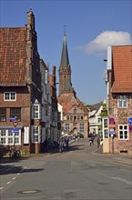 Europe, Germany, Lower Saxony, Hamburg Metropolitan Region, Lüneburg, View from the Tor Tor to the