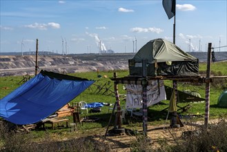 The village of Lützerath at the Garzweiler II open-cast lignite mine, the last buildings of the