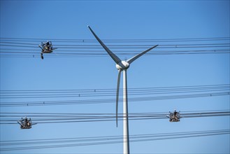 Construction of a new line route, 380 KV extra-high voltage line between Osterath and Gohr, near