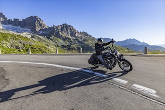 A favourite leisure activity for motorcyclists is a tour over winding Alpine passes. Furka Pass,