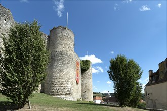 Billy. Fortified castle, showcasing medieval architecture from the 13th century in Allier